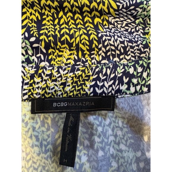 BCBGMaxAzria Wrap Dress Medium M Blue Stretch 3/4 Long Sleeve Washable - Picture 9 of 11